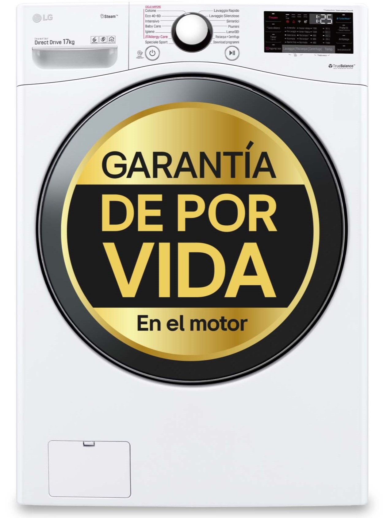 LVD. LG F1P1CY2W 17K 1200R TBWASH STEAM SMART